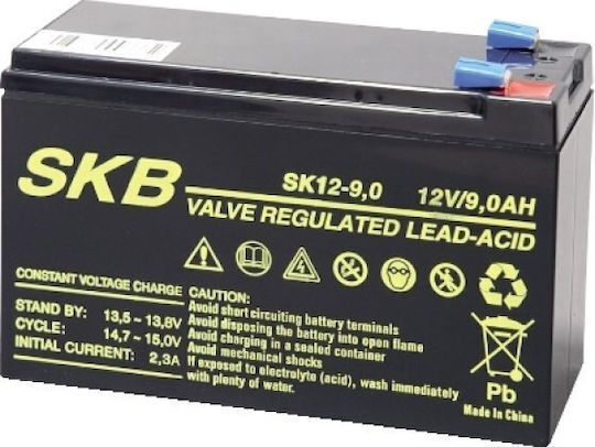 SKB Μπαταρία UPS με Χωρητικότητα 9Ah και Τάση 12V 1τμχ
