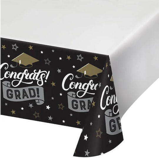"congrats Grad" Party-Tischdecke Papier Schwarz 369863