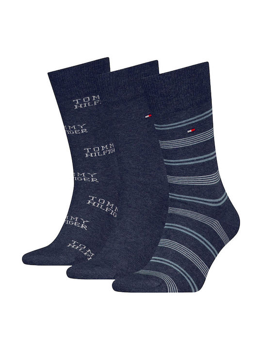 Tommy Hilfiger Herren Einfarbige Socken Blue Ra...