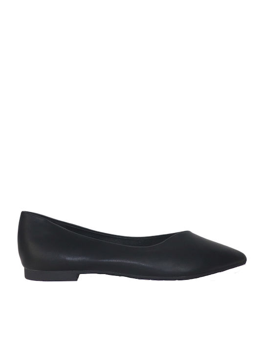Leather Ballerinas Black