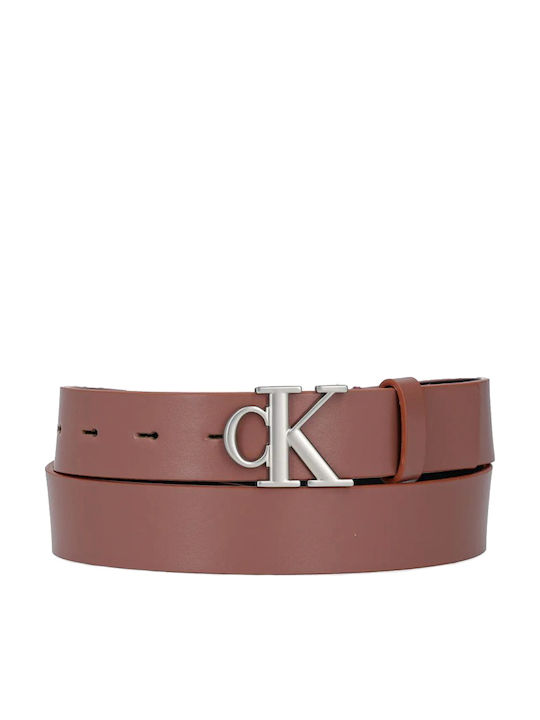 Calvin Klein Leather Women's Belt Tabac Brown