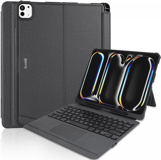 Buddi Thorn Flip Cover με Πληκτρολόγιο Μαύρη (iPad Pro 2024 13")