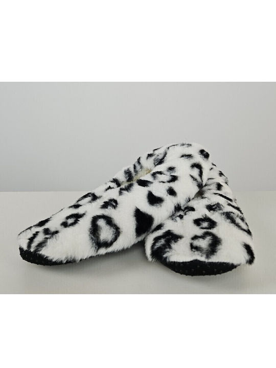 Walk Winter Damen Hausschuhe mit Fell Schwarze