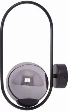 Kaja Moderne Wandleuchte mit E14-Fassung Schwarz 10,5 cm
