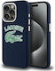 Lacoste Silicone Cracked Logo Magsafe Back Cover Πλαστικό / Σιλικόνης Navy Μπλε (iPhone 15 Pro)