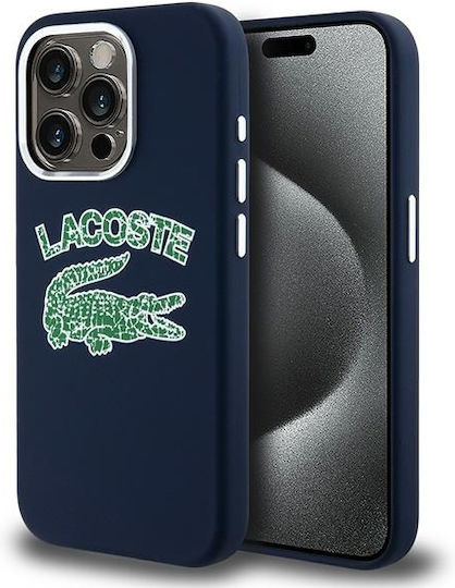Lacoste Silicone Cracked Logo Magsafe Back Cover Πλαστικό / Σιλικόνης Navy Μπλε (iPhone 15 Pro)