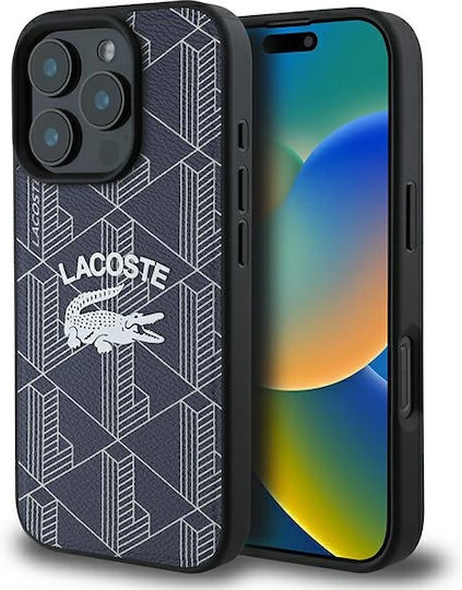 Lacoste Monogram Vintage Logo Magsafe Back Cover Πλαστικό Navy Μπλε (iPhone 16 Pro)