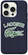 Lacoste Silicone Cracked Logo Magsafe Back Cover Plastic / Silicone Navy Blue (iPhone 15)