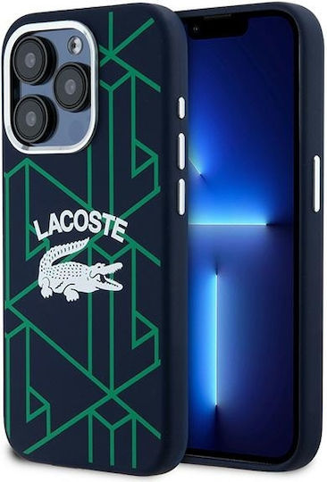 Lacoste Silicone Monogram Vintage Logo Magsafe Back Cover Plastic / Silicone Blue (iPhone 15 Pro Max)