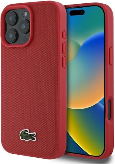 Lacoste Iconic Petit Pique Magsafe Back Cover Plastic Red (iPhone 16 Pro Max)