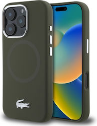 Lacoste Silicone Croco Logo Magsafe Χακί (iPhone 16 Pro Max)