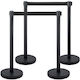 Set 4 Delimiting Posts Retractable Band In 4 Di...