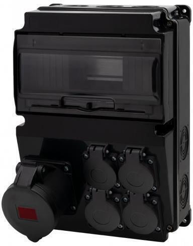 Черен панел Lago 10m Scenic 32a/5p прави контакти 4x230v F3.2668