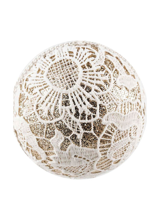 Hanging Ball Ornament Ornament White 12cm