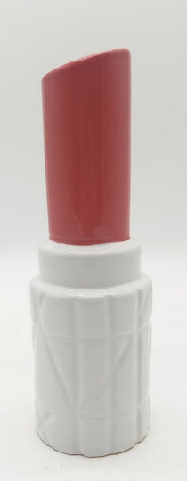 Vază din ceramică Lipstick 22x7.5cm albă