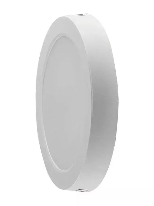 V-TAC Στρογγυλό LED Panel 18W με Φυσικό Λευκό Φως 4000K