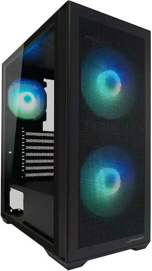 LC-Power 717B Gaming Midi-Turm Computergehäuse mit RGB-Beleuchtung Schwarz