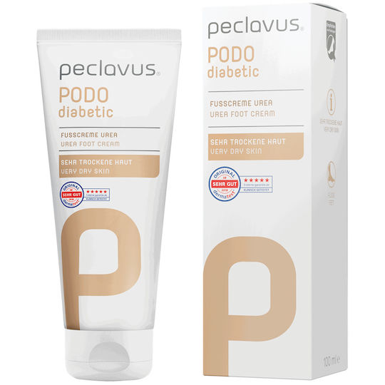 Peclavus Podo Diabetic Feuchtigkeitsspendend Creme Füße mit Urea 100ml