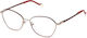 Yalea Damen Metallischer Brillengestell Schmetterling Rote YA136 0E59