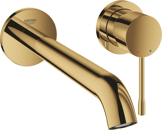 Grohe Μίκτης Μπαταρίας Εντοιχισμού για Νιπτήρα 2 Εξόδων Χρυσός