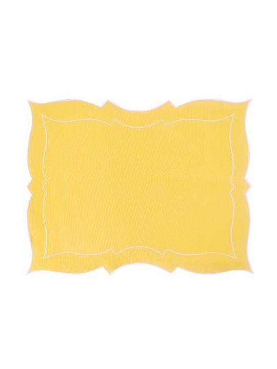 La Gallina Matta Fabric Placemat Yellow 48x37cm