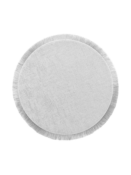 Arti Casa Round Metallic Placemat Silver
