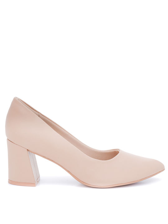 Piccadilly Pointed Toe Beige Heels