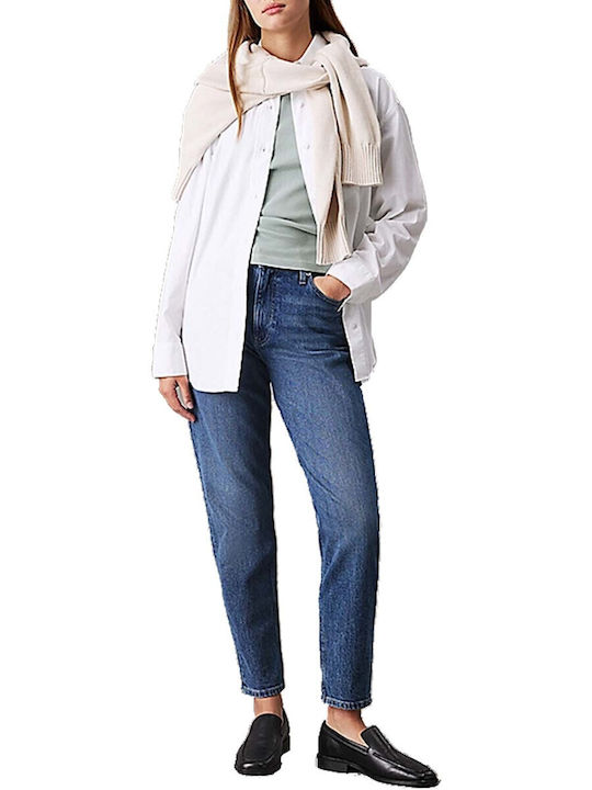 Calvin Klein J20j224514 1bj Сини Mom Дънки