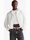 Women's Denim Long Sleeve Shirt White