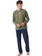 Men's Pyjamas Minerva Sweatshirt Be Strong 90-71133-260 Khaki 5207395031342