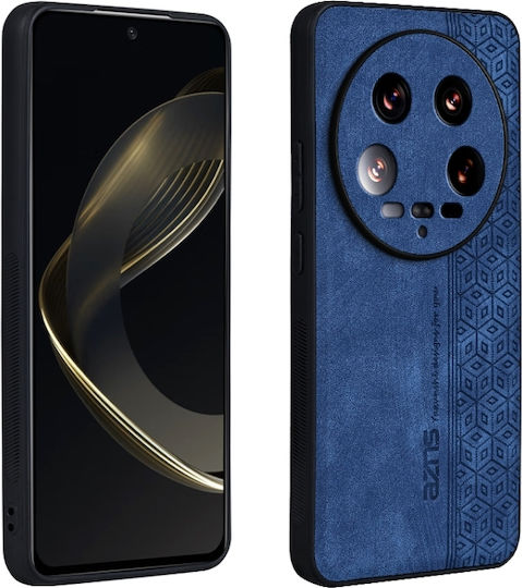3d Embossed Back Cover Leather / Silicone Black (Xiaomi 14 Ultra)
