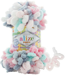 Alize Knitting Yarn Puffy Micro Polyester White...