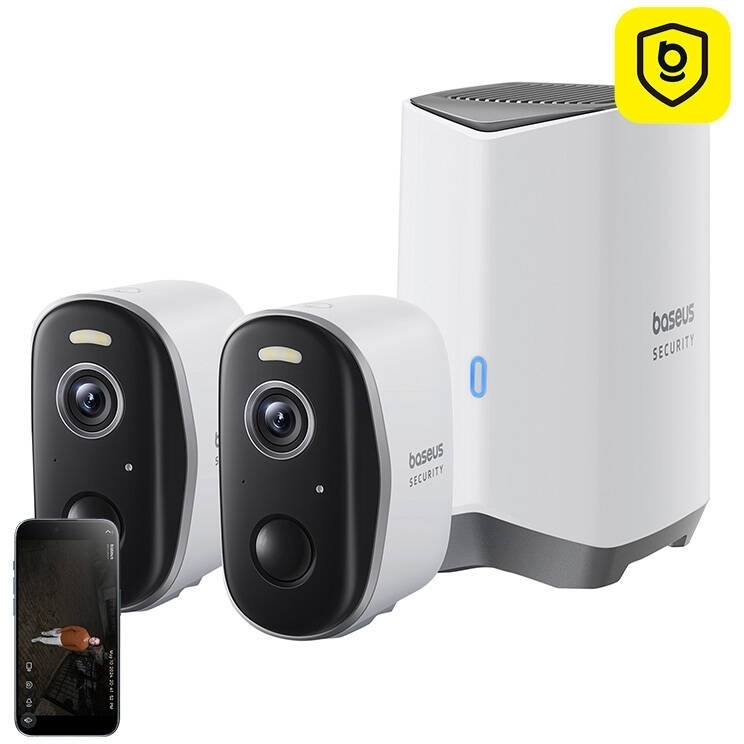 Baseus N1 2K Outdoor Camera Set of 2 (White)
