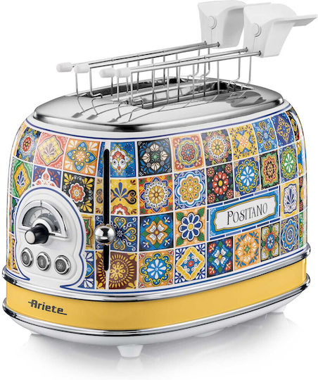 Ariete Positano Φρυγανιέρα 2 Θέσεων 810W Πολύχρωμη