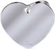 My Family Basic Dog ID Heart Silver Metal Large...