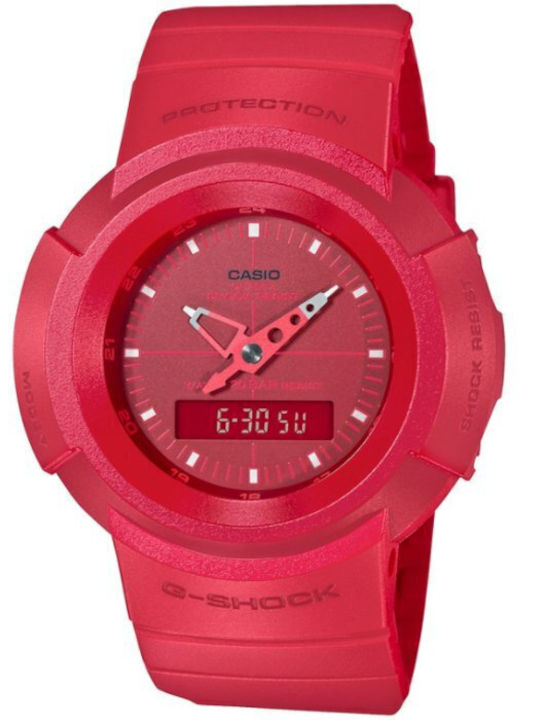Casio G-shock Digital Men's Watch Battery with Red Rubber Strap