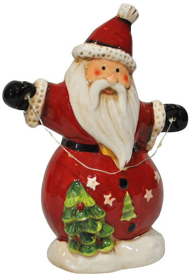 Dekorativer Weihnachtsmann Rot aus Keramik Weihnachtsmann 20x15x7cm