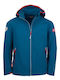 Waterproof Kids' Sports Jacket with Hood Blue