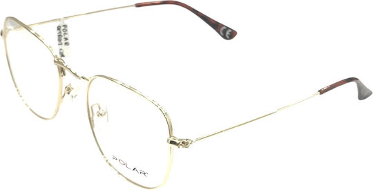 Polar Metal Eyeglass Frame Gold Detroit-C2