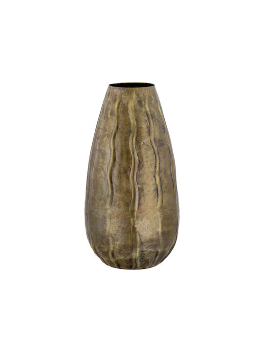 Capolavoro Διακοσμητικό Βάζο Metallisch Gold 21x21x38.5cm 1Stück