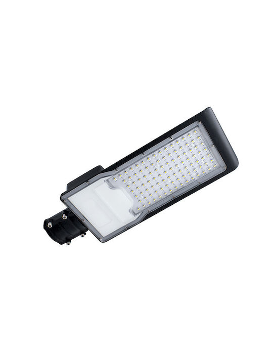 Elmark Outdoor Floor Lamp LED Road 100W with Cold White Light IP65 Gray