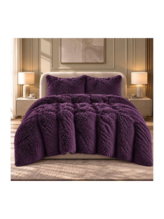 Saray Home Duvet Cover Set Queen 220x240cm Dark...