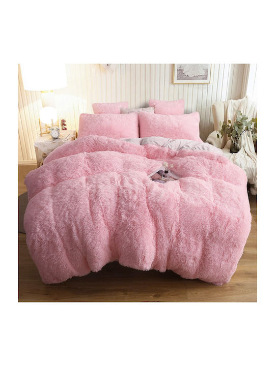 Saray Home Duvet Cover Set Queen 220x240cm Pink...