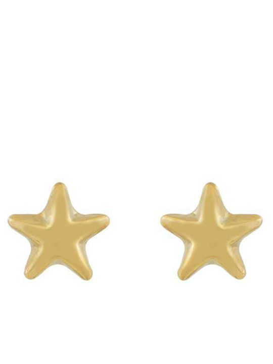 Papoulidis Jewellery Gold Plated Kids Earrings Studs Stars from Silver