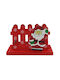 Weihnachtlicher Serviettenhalter aus Holz Roter Weihnachtsmann 12x8cm