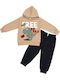 Kinder Sweatpants Set - Jogginganzug Beige 2Stück