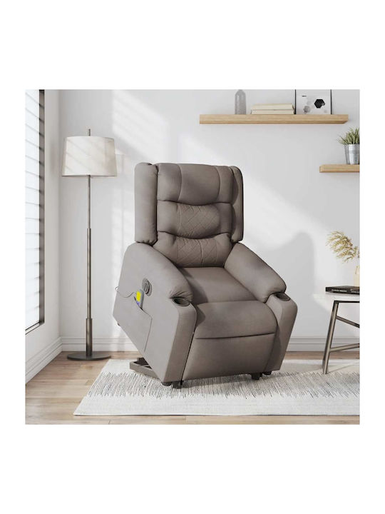 Fotoliu Relax Masaj cu Puf Taupe 77x93x99cm