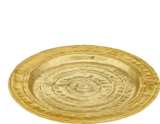 Capolavoro Round Metallic Decorative Platter Gold 38x38x2cm