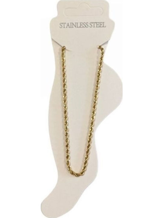 Kostibas Fashion Gold Plated Steel Anklet from Steel