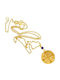 Arteon Arteon Constantine Necklace Talisman Made of Gold Plated Silver with Blue Zircon